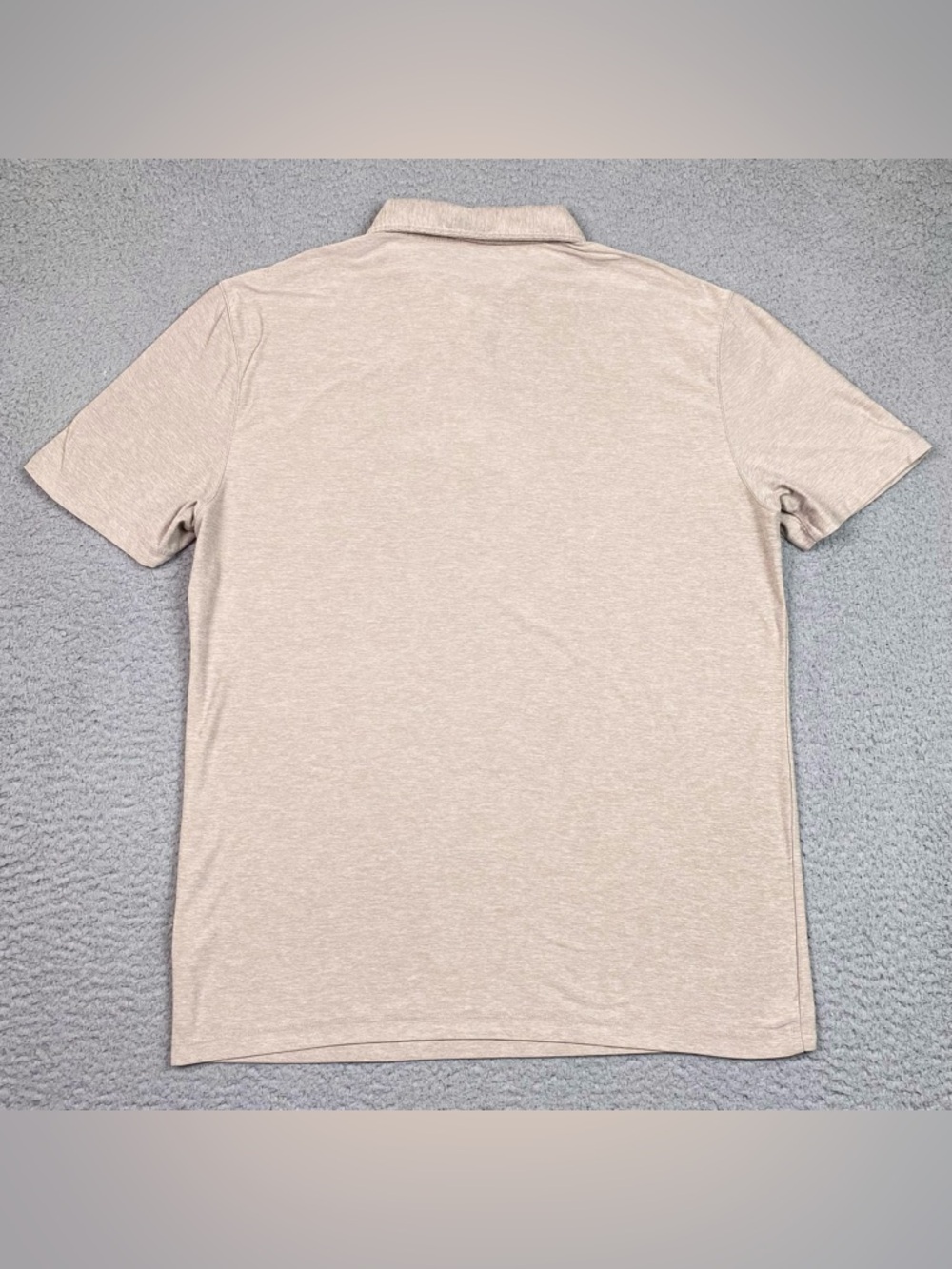 Vuori Strato Tech Polo Shirt Men's Size M Beige Short Sleeve Stretch Medium EUC - Picture 2 of 7